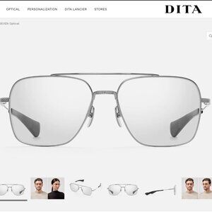 DITA Flight Seven Aviator Glasses Silver